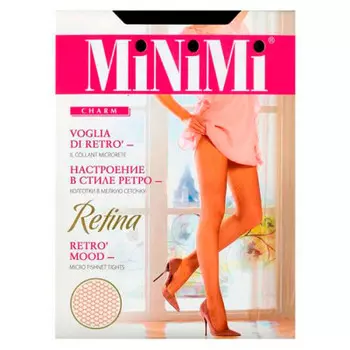 Колготки MiNiMi ретина сетка неро 3/4