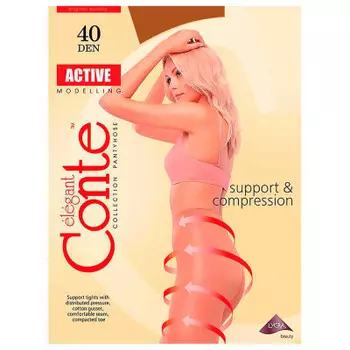 Колготки женские конте актив 40 ден бронза р.2