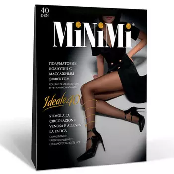 Колготки женские миними идеал 40 ден неро р.5 утяжка по ноге