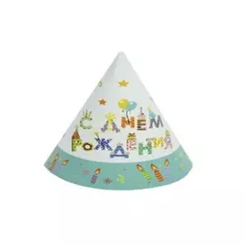 Колпачок с днем рождения свечи 6шт