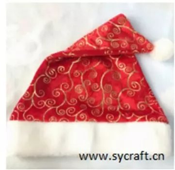 Колпак новогодний 28*38см красный sym-061943