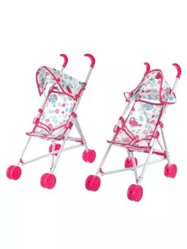 Коляска-трость для кукол 36 см герлс клаб с козырьком 25*48*52 см в/п it107018