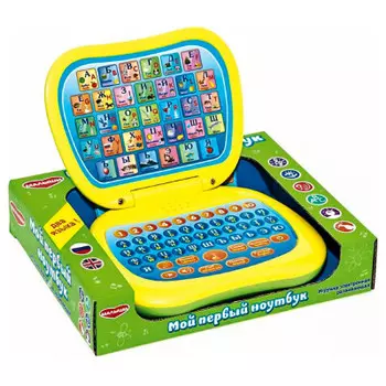 Компьютер обучающий мой первый ноутбук на батарейках 82003