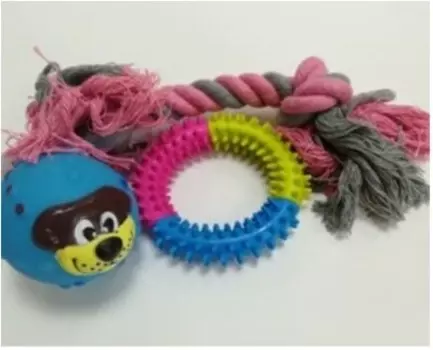 Комплект для собак бигзу №3 мяч+кольцо+веревка 08345