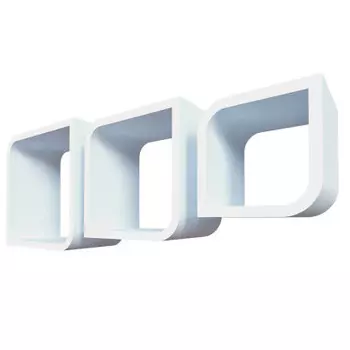 Комплект полок Qwerty барселона белый 28*28*15см 23*23*15см 17*17*15см