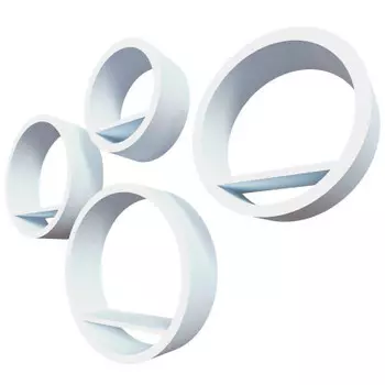 Комплект полок Qwerty торонто белый 40*10см 35*10см 30*10см 25*10см