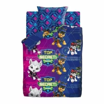 Комплект постельного белья 1.5 Щенячий патруль щенки шпионы 70х70 хлопок 16025-1/16041-1