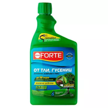Концентрат Bona Forte 1л от тли гусениц и других насекомых дополнительный флакон