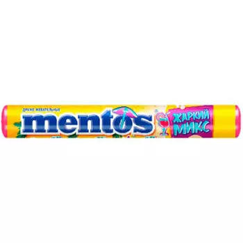 Конфета жевательная Mentos 37г жаркий микс Ван Мелле