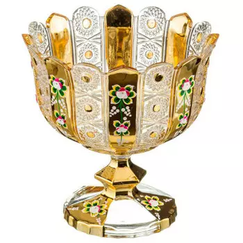 Конфетница 24*25 см на ножке лефард голд гласс 195-105
