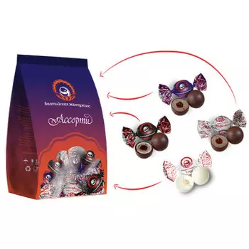 Конфеты ассорти 200г балтийская жемчужина