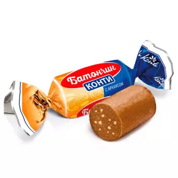 Конфеты батончик с арахисом конти