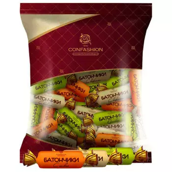 Конфеты батончики 200г в глазури микс