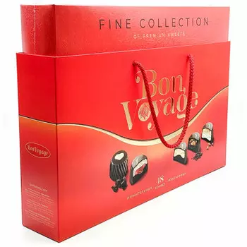 Конфеты бон вояж 370 г ассорти красная коробка