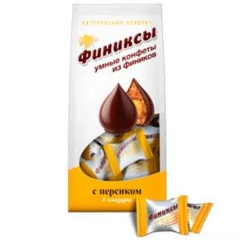 Конфеты фруттолино в шоколадной глазури персик 140г