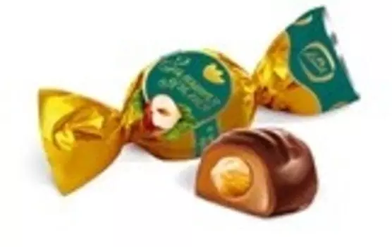 Конфеты золотая лилия с цельным лесным орехом конти