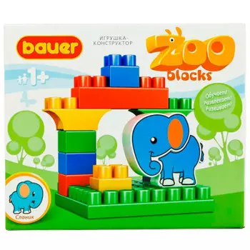 Конструктор бауер зообокс слон 547