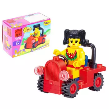 Конструктор Enlighten Brick 34 детали машина с фигуркой brick1205