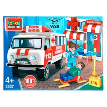 Конструктор город мастеров 116 деталей скорая помощь в больнице 316647