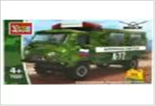 Конструктор город мастеров 64детали армия уаз-452 в/к 253787