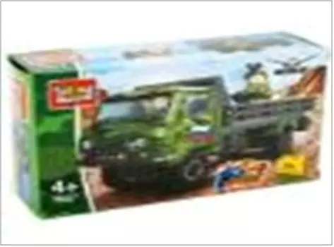 Конструктор город мастеров 88деталей армия уаз-452 с солдатом в/к 253788