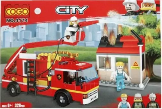 Конструктор кого 328 деталей пожарная служба cgbx4174