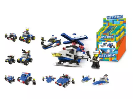 Конструктор с+с тойз бестценник полиция в дисплее 6шт 55058