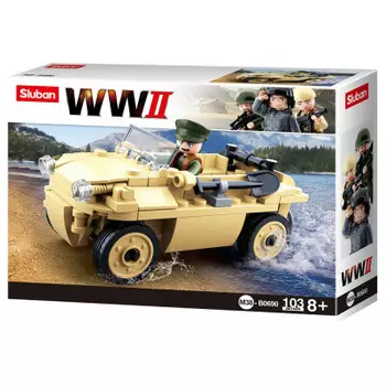 Конструктор Sluban 103 детали вторая мировая война внедорожник в/к jb900336