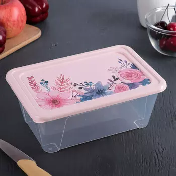 Контейнер 0,4л полимербыт весеннее очарование прямоугольный 4377161