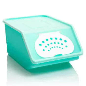 Контейнер для овощей 7,6л Полимербыт бирюзовый 438200000