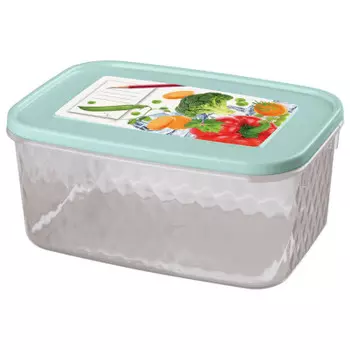 Контейнер для замораживания и хранения продуктов 1.3 л фибо декор кристалл светло-голубой 431130031