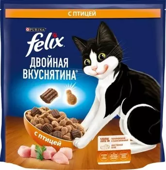 Корм для кошек Felix 1.3 кг двойная вкуснятина с птицей