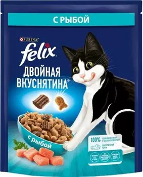 Корм для кошек Felix 200 г двойная вкуснятина с рыбой