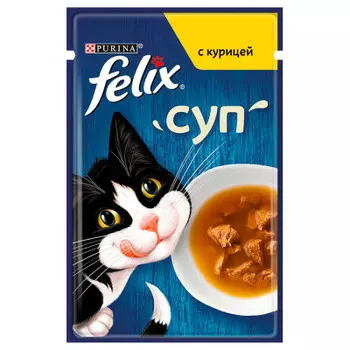 Корм для кошек Felix 48 г суп с курицей