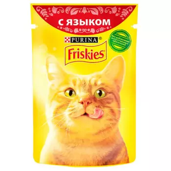 Корм для кошек фрискис 85 г с языком