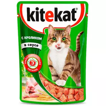 Корм для кошек Kitekat 85г нежный кролик в соусе