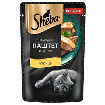 Корм для кошек SHEBA 75 г нежный паштет в желе курица