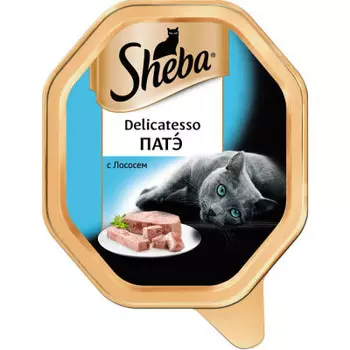 Корм для кошек Sheba Delicatesso патэ 80г с лососем