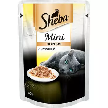 Корм для кошек Sheba мини порция 50 г курица