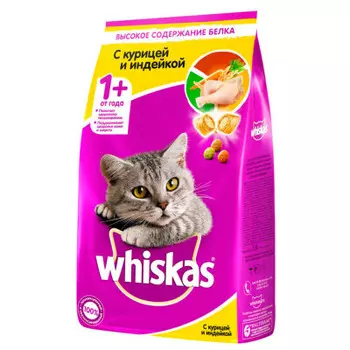 Корм для кошек Whiskas 1,9кг с курицей и индейкой