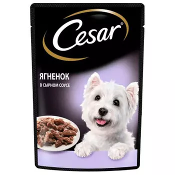Корм для собак Cesar 85г ягненок в сырном соусе