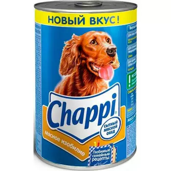 Корм для собак Chappi 400г мясное изобилие ж/б