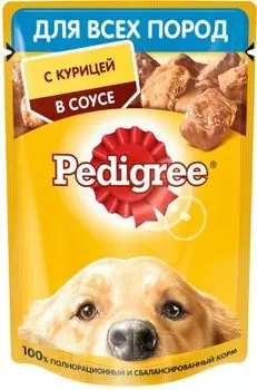 Корм для собак Pedigree 85 г для всех пород с курицей в соусе