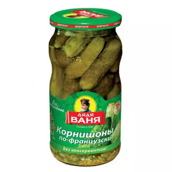 Корнишоны дядя ваня 460 г по-французски ст/б