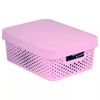 Коробка 4,5л Curver инфинити перфорированная с крышкой розовая 04746-x51-00