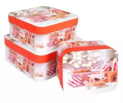 Коробка квадрат №1 13*13*7.5 см нг игрушка