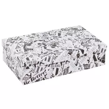 Коробка прямоугольник миленд газетные вырезки 19*13*8 см кор-8568