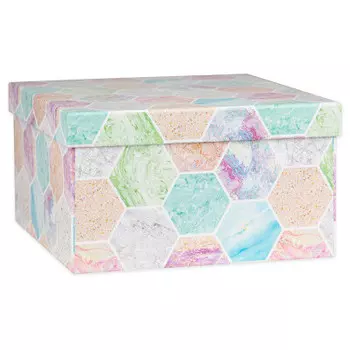 Коробка прямоугольник миленд мраморная мозайка 28, 5*18, 5*12 см пп-1838