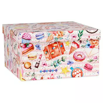 Коробка прямоугольник Миленд романтик 28,5*18,5*12см пп-6668