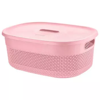 Корзина д/хранения 12 л осло лиловая с крышкой pt1332ллв-12